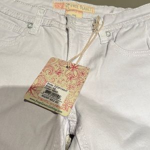 Free plane white ankle jeans